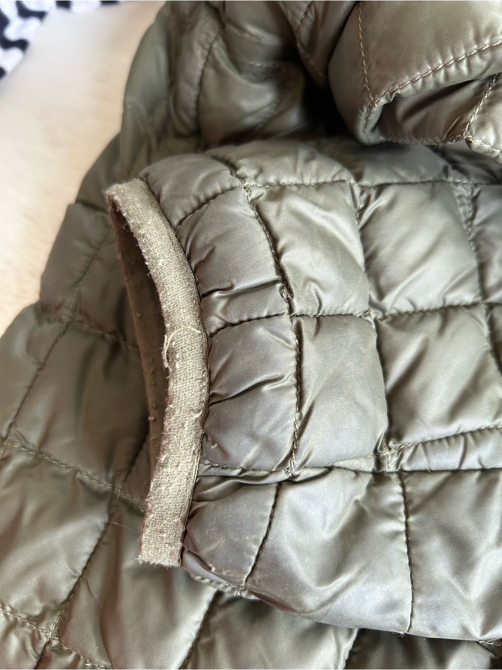 The North Face Olive Quilted Hooded Puffer Jacket - Picture 4 of 7
